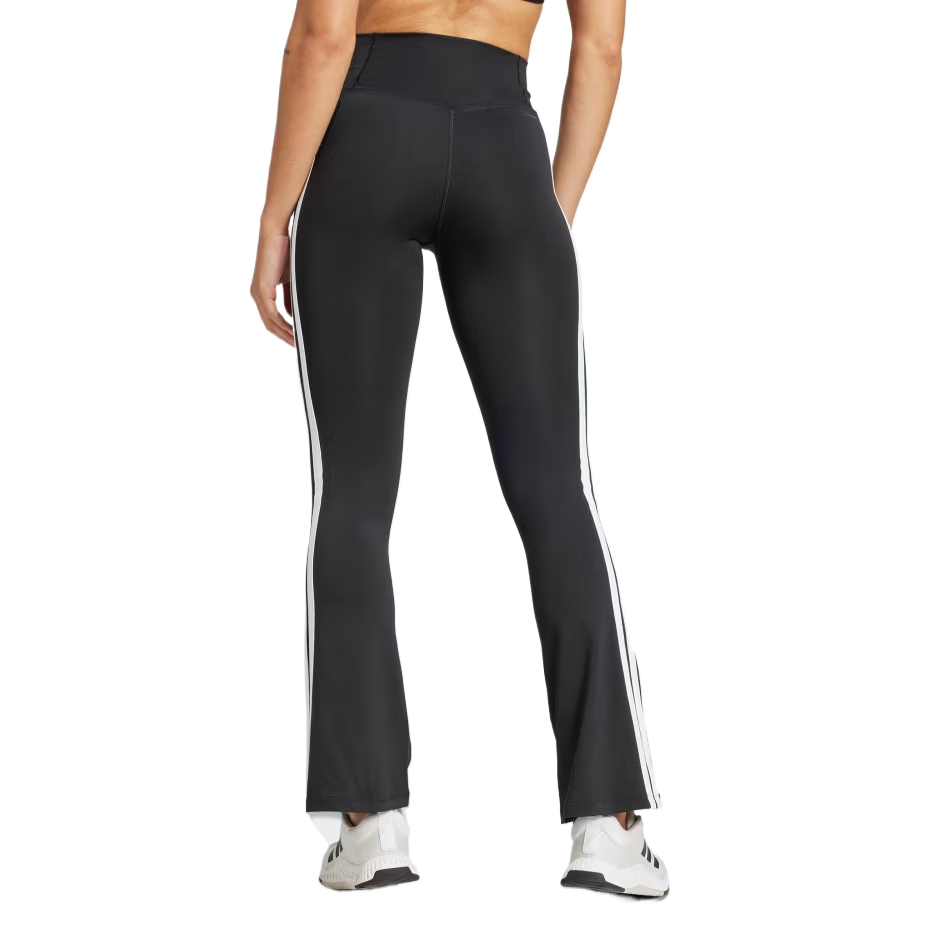 Леггинсы Adidas Optimé Essentials 3-Stripes Flared, черный — фото 3