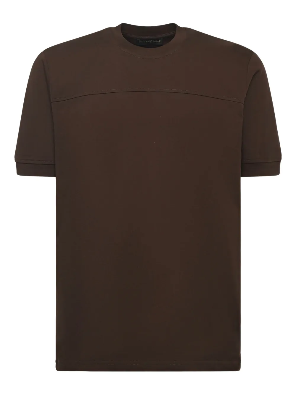 

Хлопковая футболка с круглым вырезом Giuliano Galiano, коричневый
