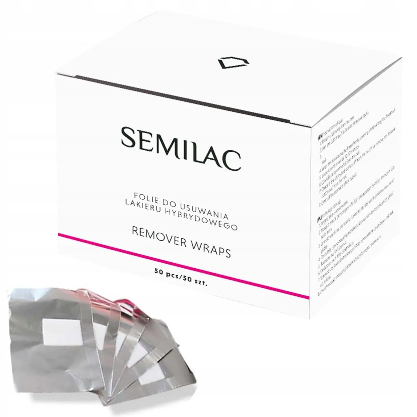 Салфетки Semilac Remover Wraps для снятия гель-лака Semilac