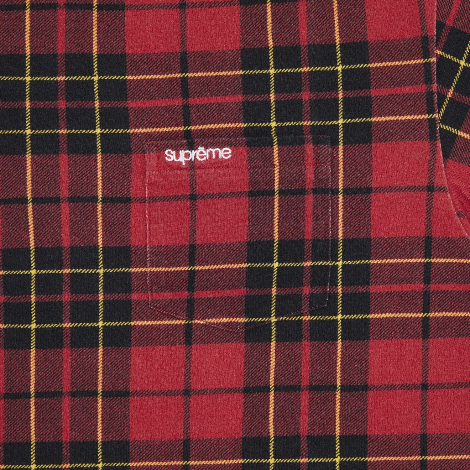 Карманная футболка Supreme с короткими рукавами Клетка — фото 2