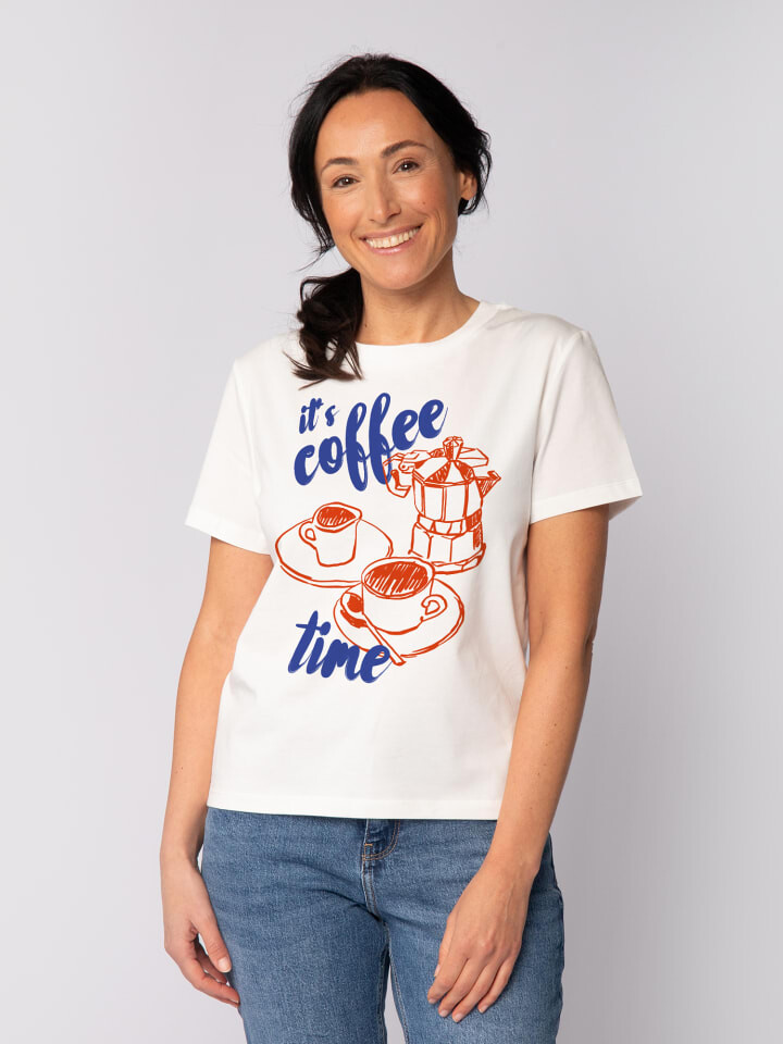 

Футболка wat Apparel T-Shirt Its coffee time, белый