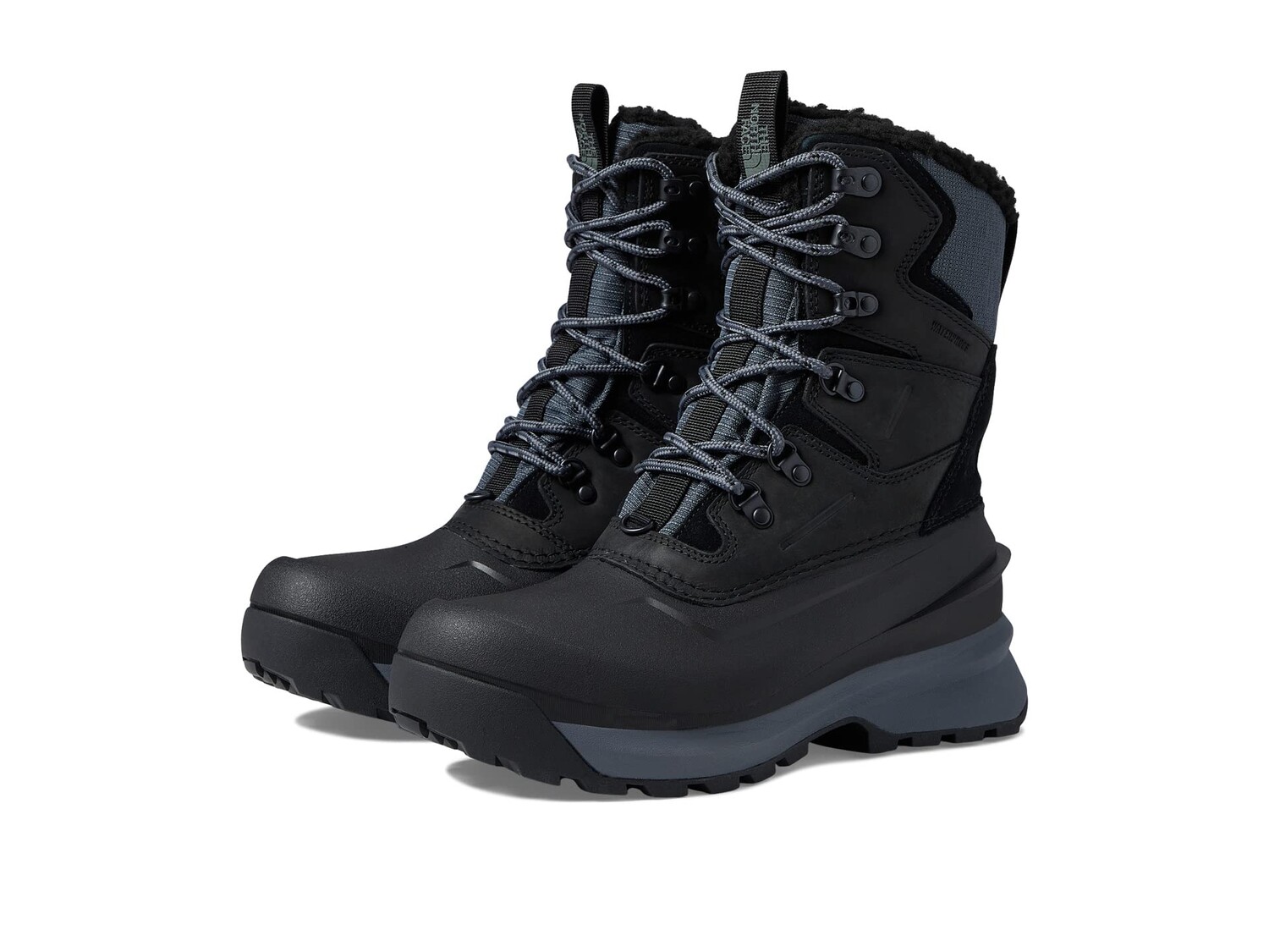 Женские ботинки The North Face Chilkat V 400 водонепроницаемые высокие, черно-серый