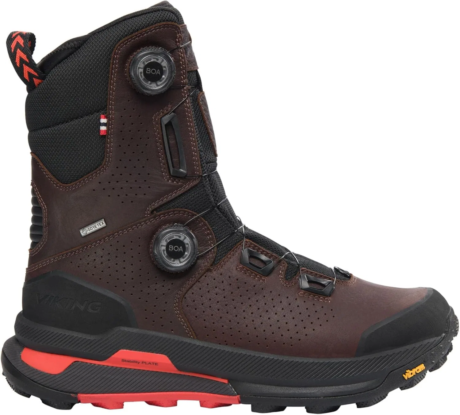 Унисекс прогулочные ботинки Viking Villrein Pro High GTX Boa, Dark Brown Black