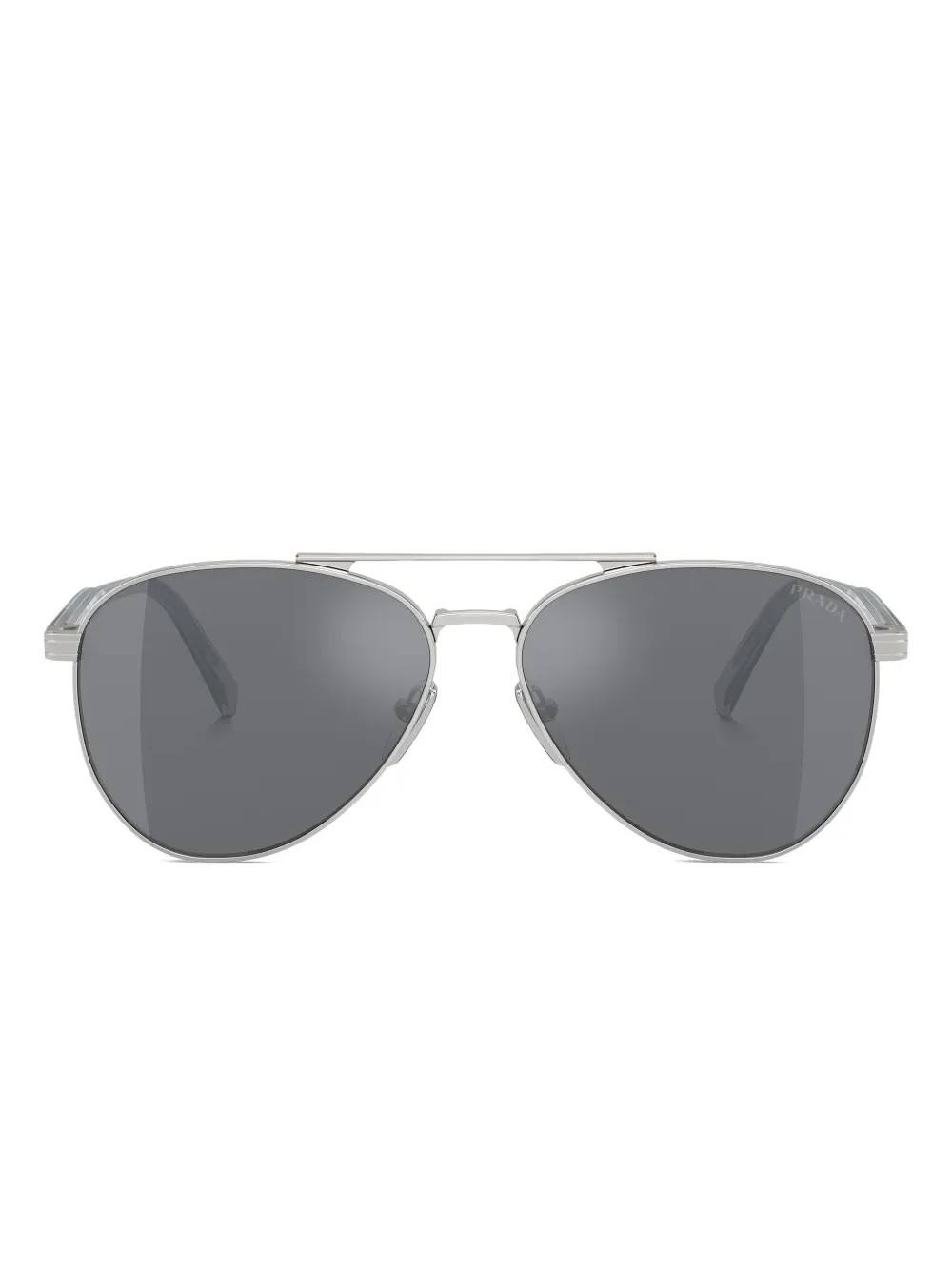 

Солнцезащитные очки-пилоты Prada Eyewear, серебяный