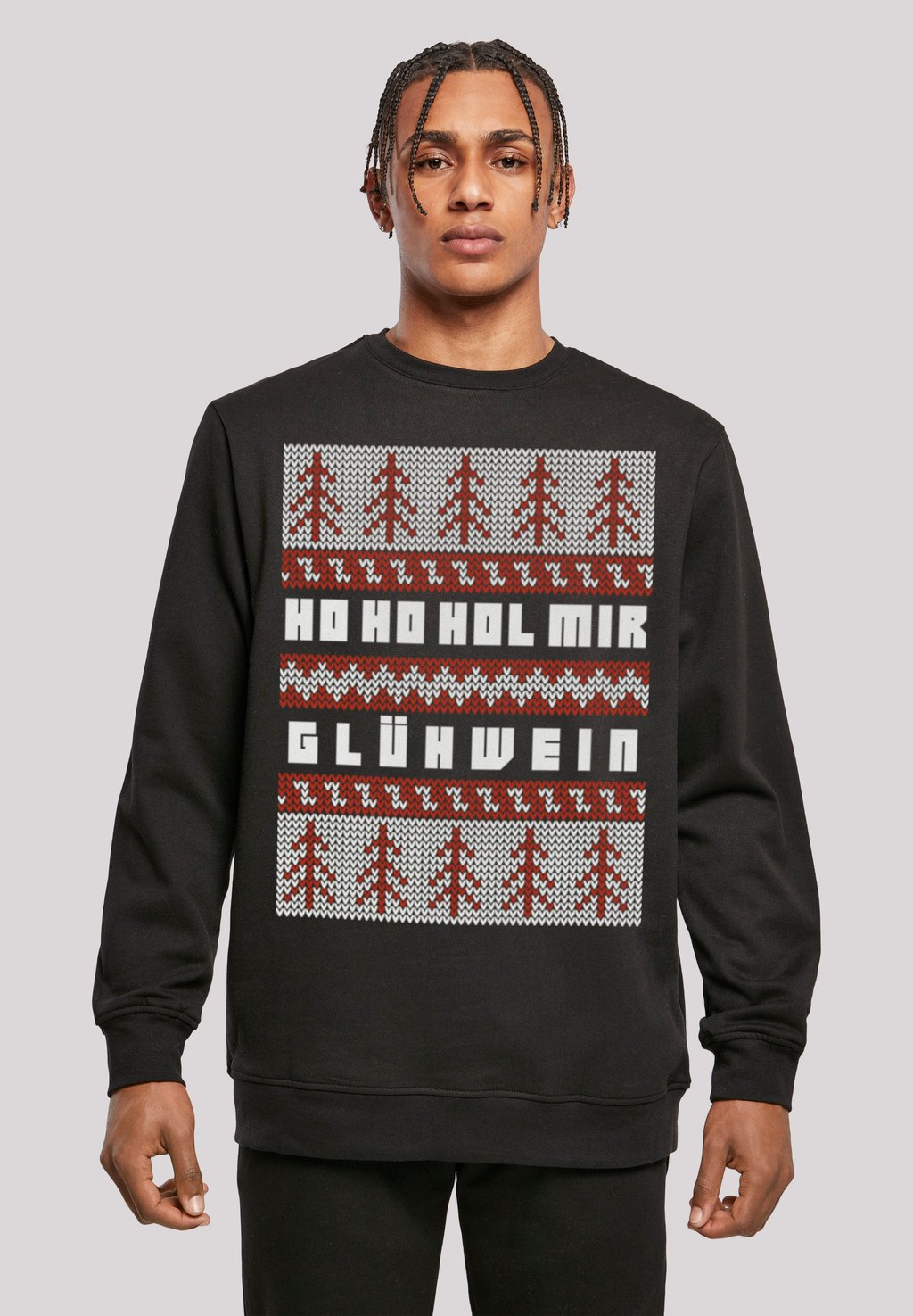 

Толстовка HO HO HOL MIR GLÜHWEIN WEIHNACHTEN F4NT4STIC, черный