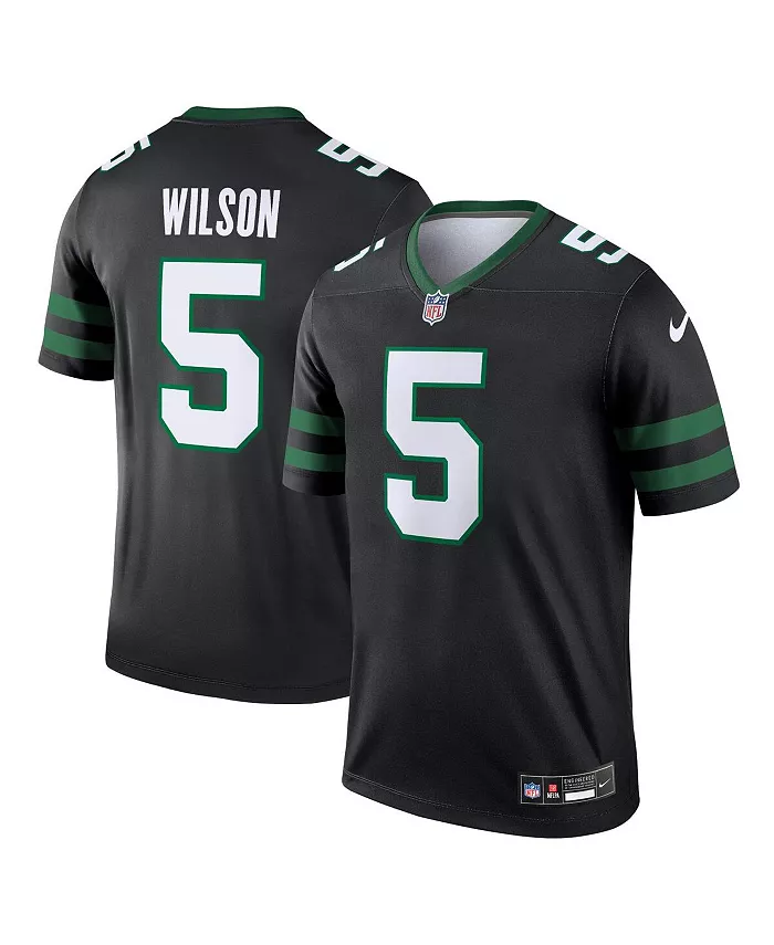 

Мужская классическая альтернативная легендарная футболка Garrett Wilson New York Jets Nike, черный