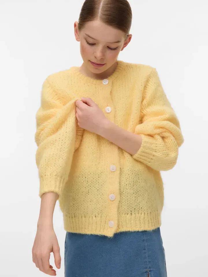 Кардиган из переработанного полиэстера, Vero Moda Girl, желтый — фото 2