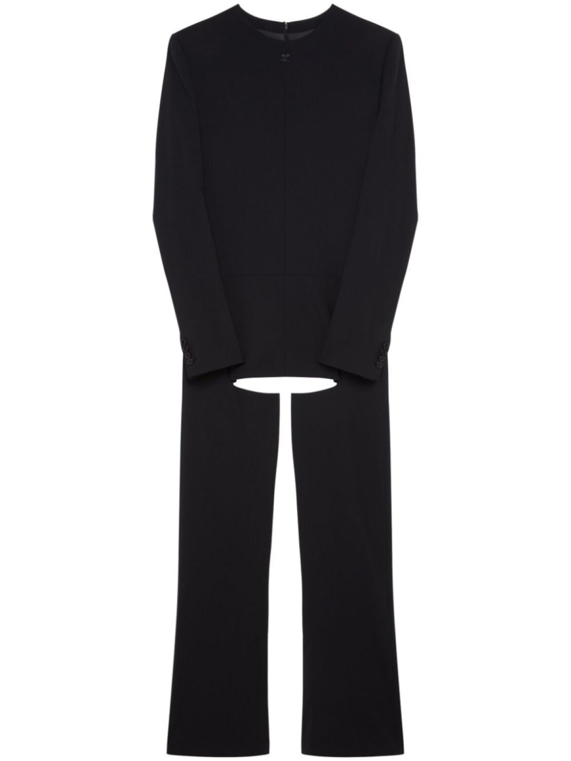 

Courrèges шерстяной комбинезон Chaps, черный