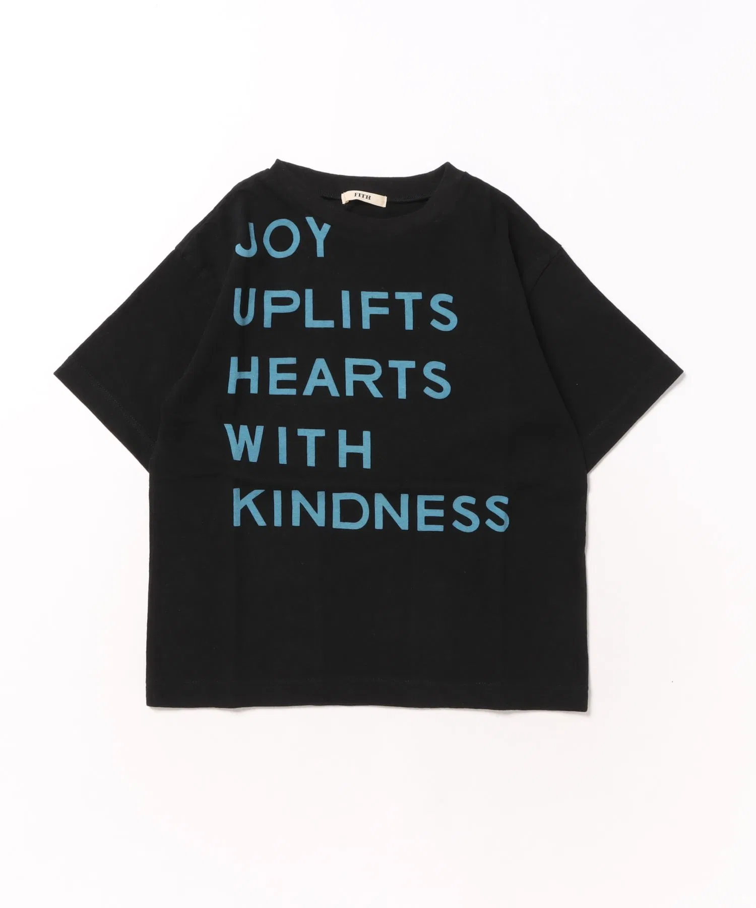 Детская футболка Old Cotton JOY, с принтом, FITH чёрный — фото 2