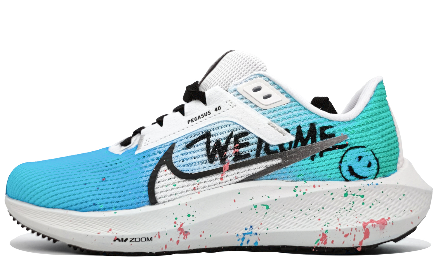 

Nike Air Zoom Pegasus 40 Износостойкие Дышащие Противоскользящие Низкие Беговые Кроссовки Мужские Ледяная Прохладная Синева, Освежающий Ледяной Синий