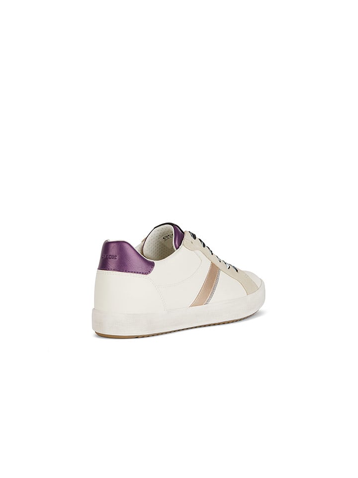Кроссовки на шнуровке Geox, цвет weiß/beige/lila — фото 4