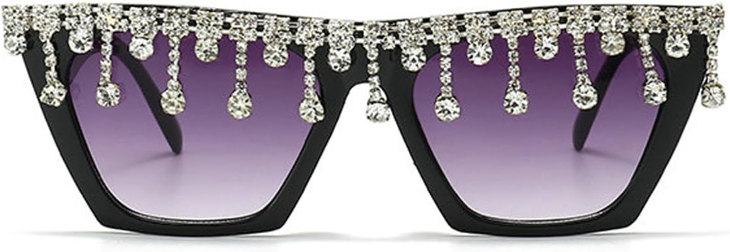 

Солнцезащитные очки Willochra Fashion «Кошачий глаз» с кисточками и стразами, женские солнцезащитные очки с хрустальными кисточками, уникальные блестящие очки с бриллиантами, Gary