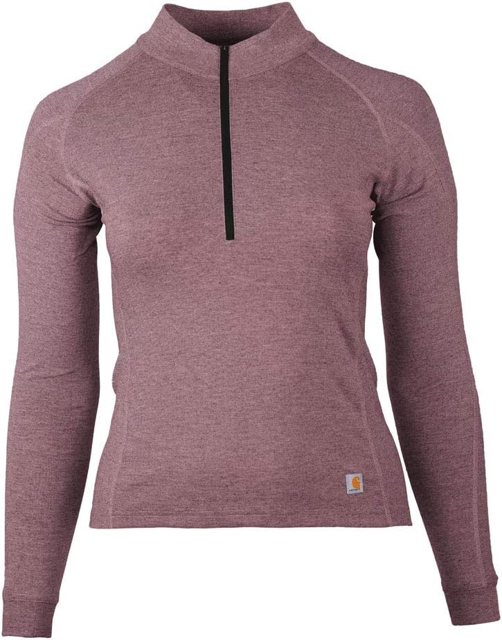 

Женская толстовка Carhartt WBL153 Base Force Heavyweight Quarter-Zip, Deep Wine Heather