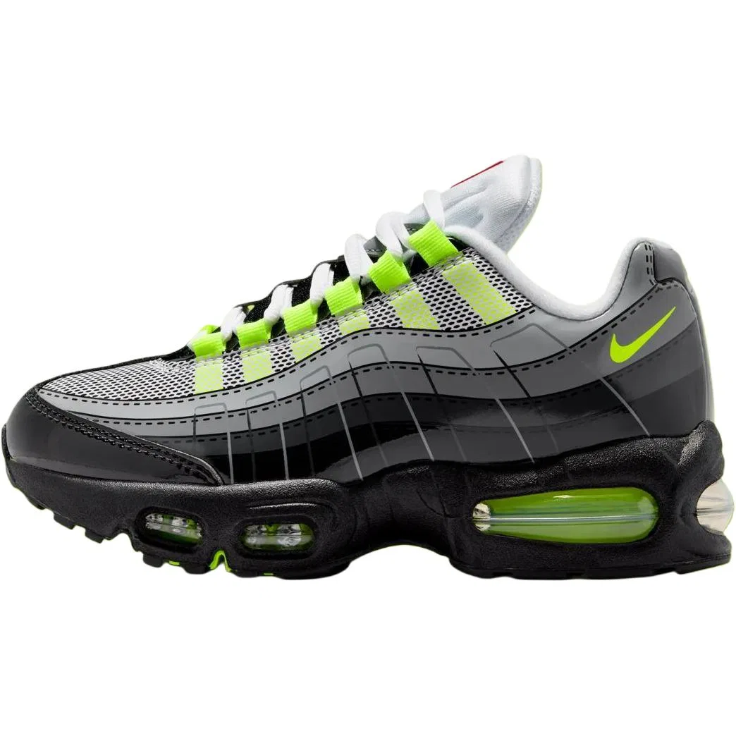 Кроссовки детские LEGO Air Max 95 Classic And Versatile Low top беговые черно-серые унисекс Nike, Black Gray