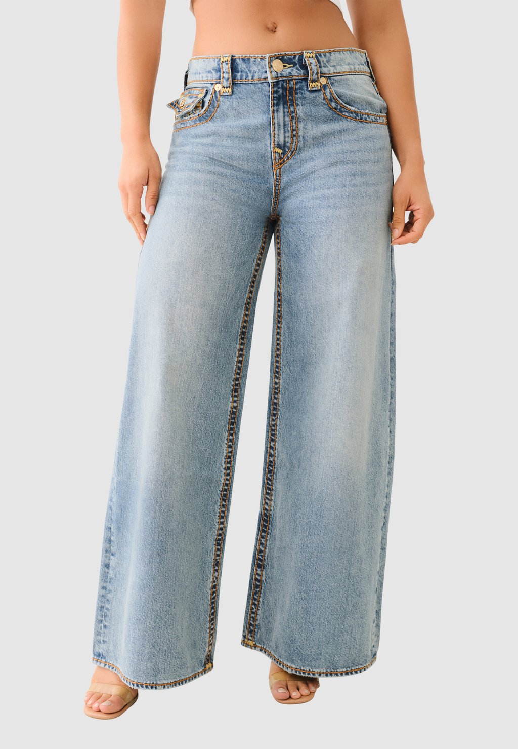 

Расклешенные джинсы True Religion, синий