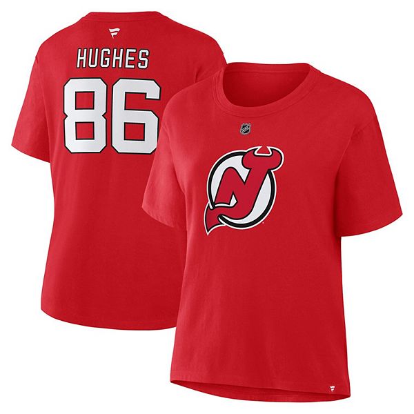 

Футболка New Jersey Devils с именем и номером Джека Хьюза Fanatics