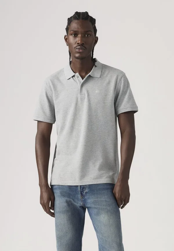 Оригинальная поло-рубашка в полоску "мишка". Levi'S, Mid Tone Grey Heather - Grey