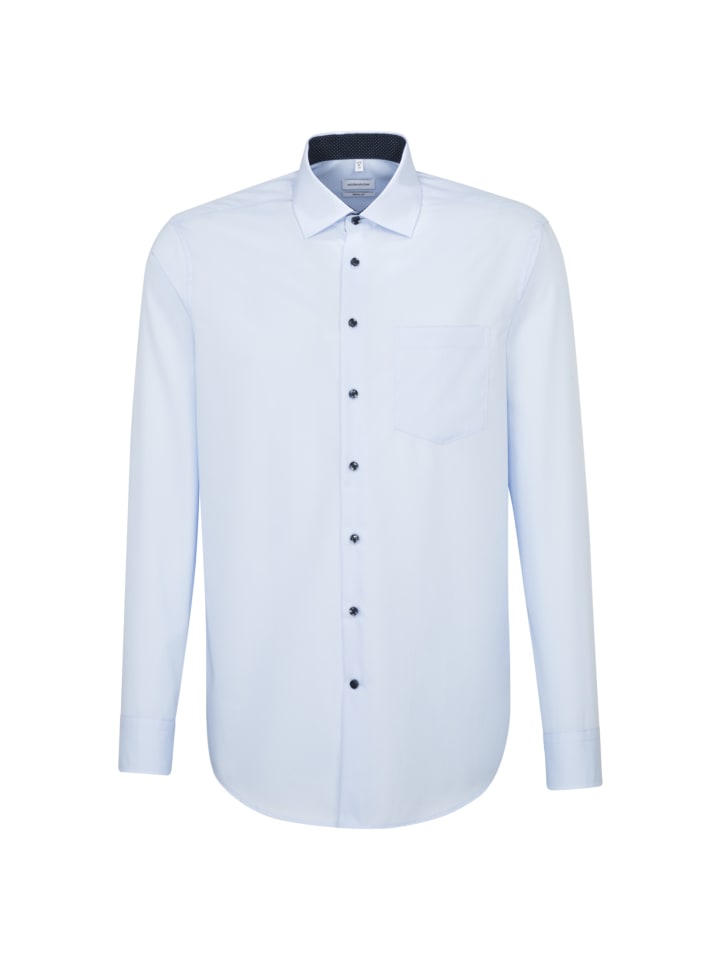 

Деловая рубашка, стандартного размера, светло-голубого цвета Seidensticker