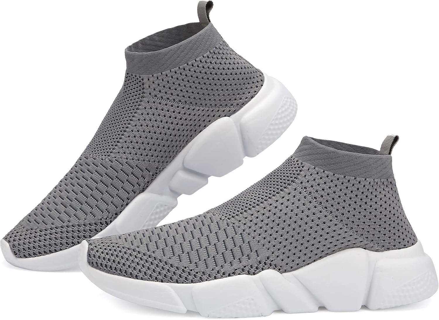 

Мужские кроссовки Santiro, дышащие вязаные слипоны, легкие спортивные кроссовки для тренажерного зала, серый