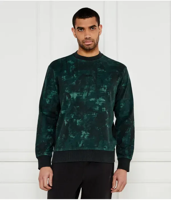 Толстовка We_Jungle relaxed fit Boss Orange, зеленый