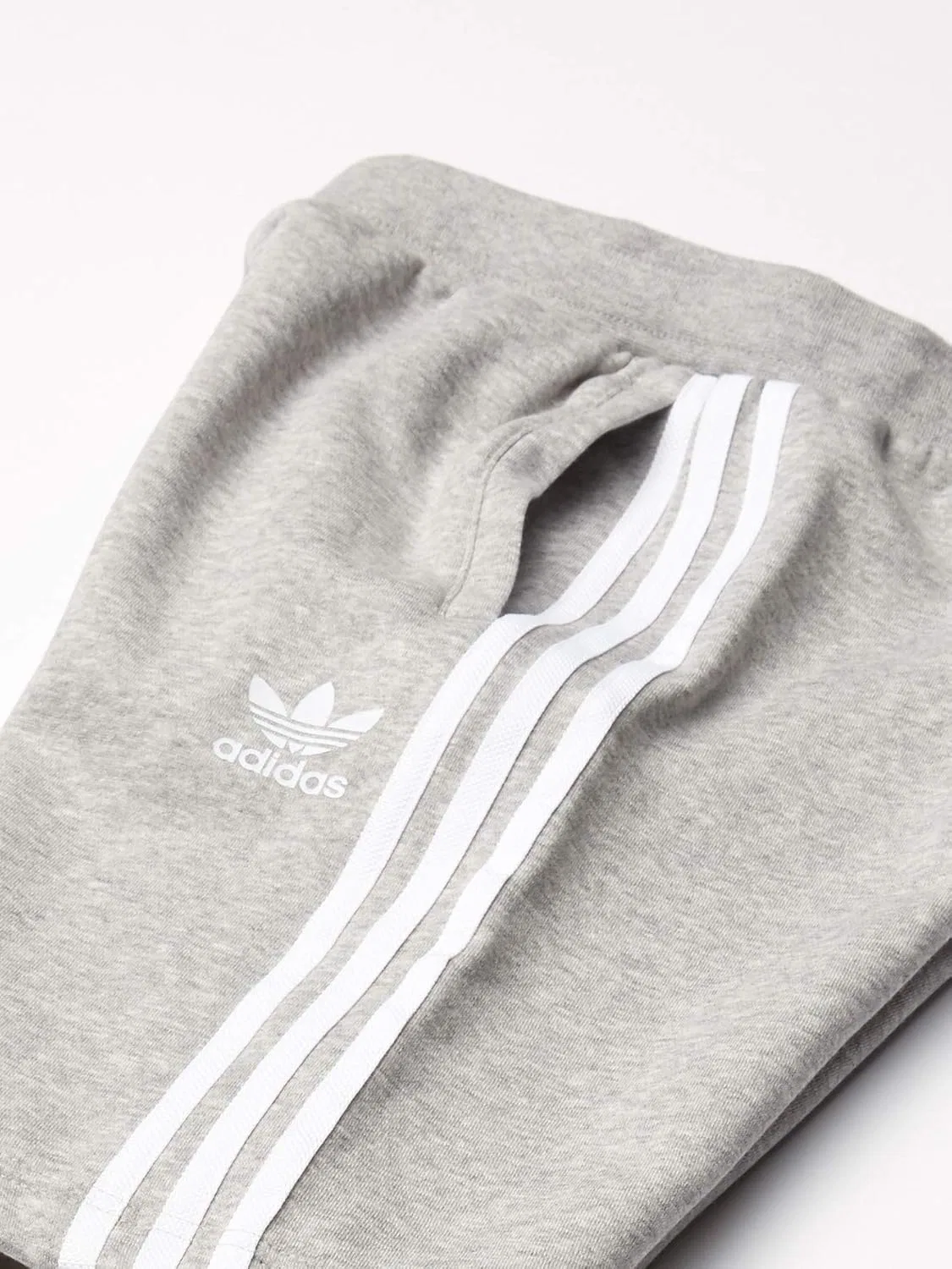 Детская флисовая куртка Adidas Originals, средне-серый меланж/белый — фото 2