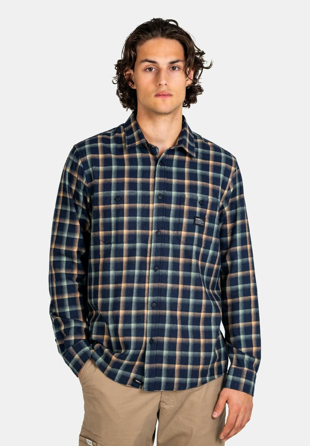 

Рубашка ALVAR CHECK Reell, цвет navy green orange