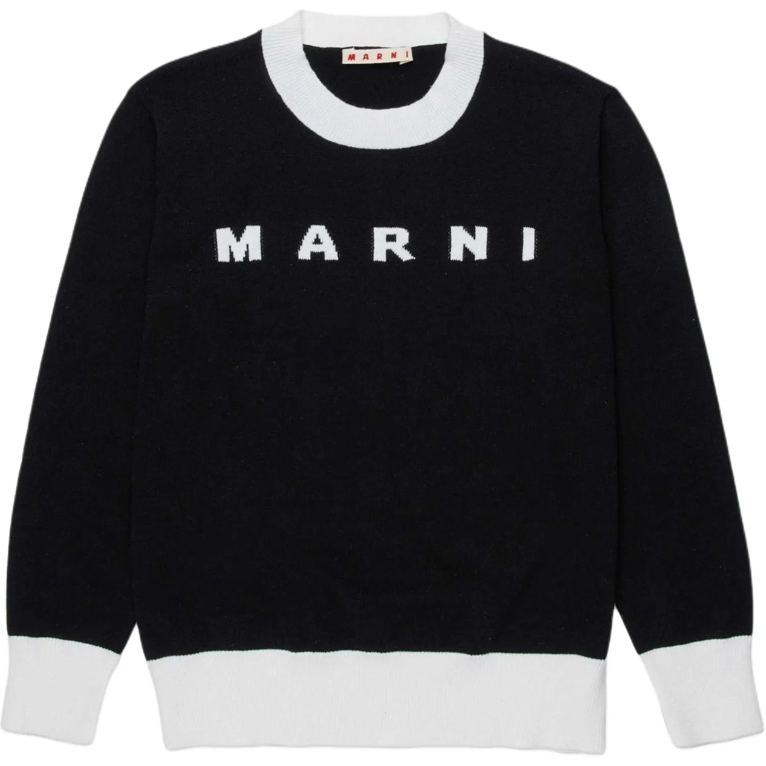 Свитер детский с круглым вырезом MARNI черный