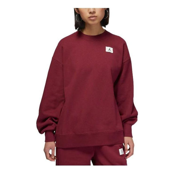 

Толстовка (WMNS) Air Jordan Flight Fleece Crew 'Claret', цвет claret