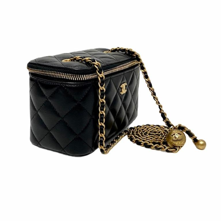 CHANEL Маленькая золотая шаровая овчина кроссбоди сумка обычная женская black — фото 4