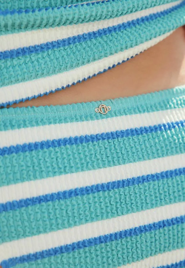 Плавки от бикини Next, Aqua Blue White Crinkle Stripe