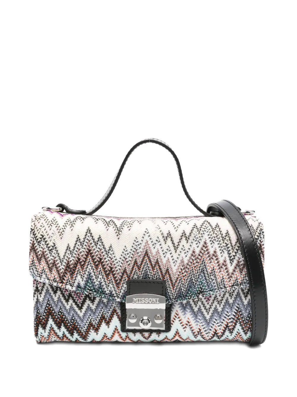 

Сумка-тоут с узором зигзаг Missoni Kids, черный