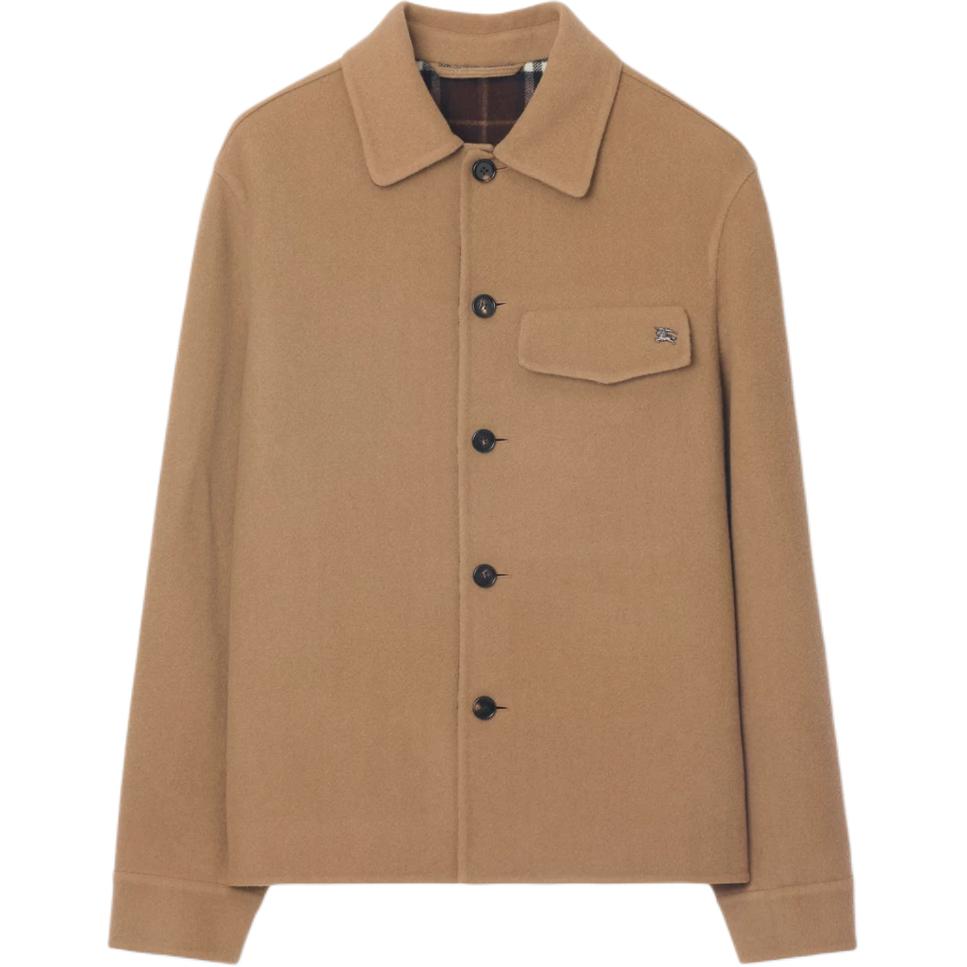 

Ekd Plaque Buttoned Overshirt Burberry, коричневый
