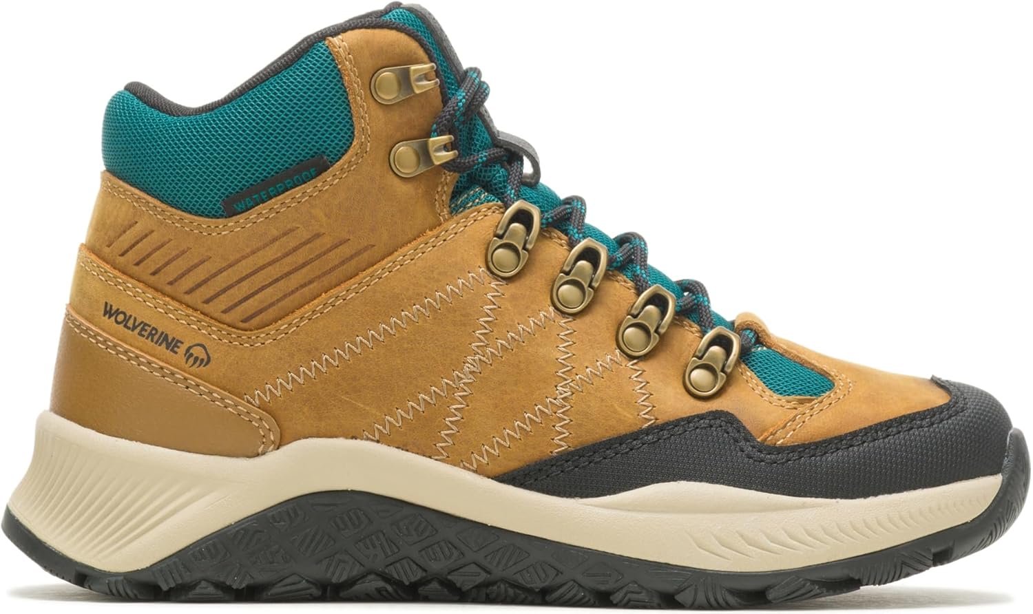 

Мужские водонепроницаемые походные ботинки WOLVERINE Luton Mid, бирюзовый/золотой
