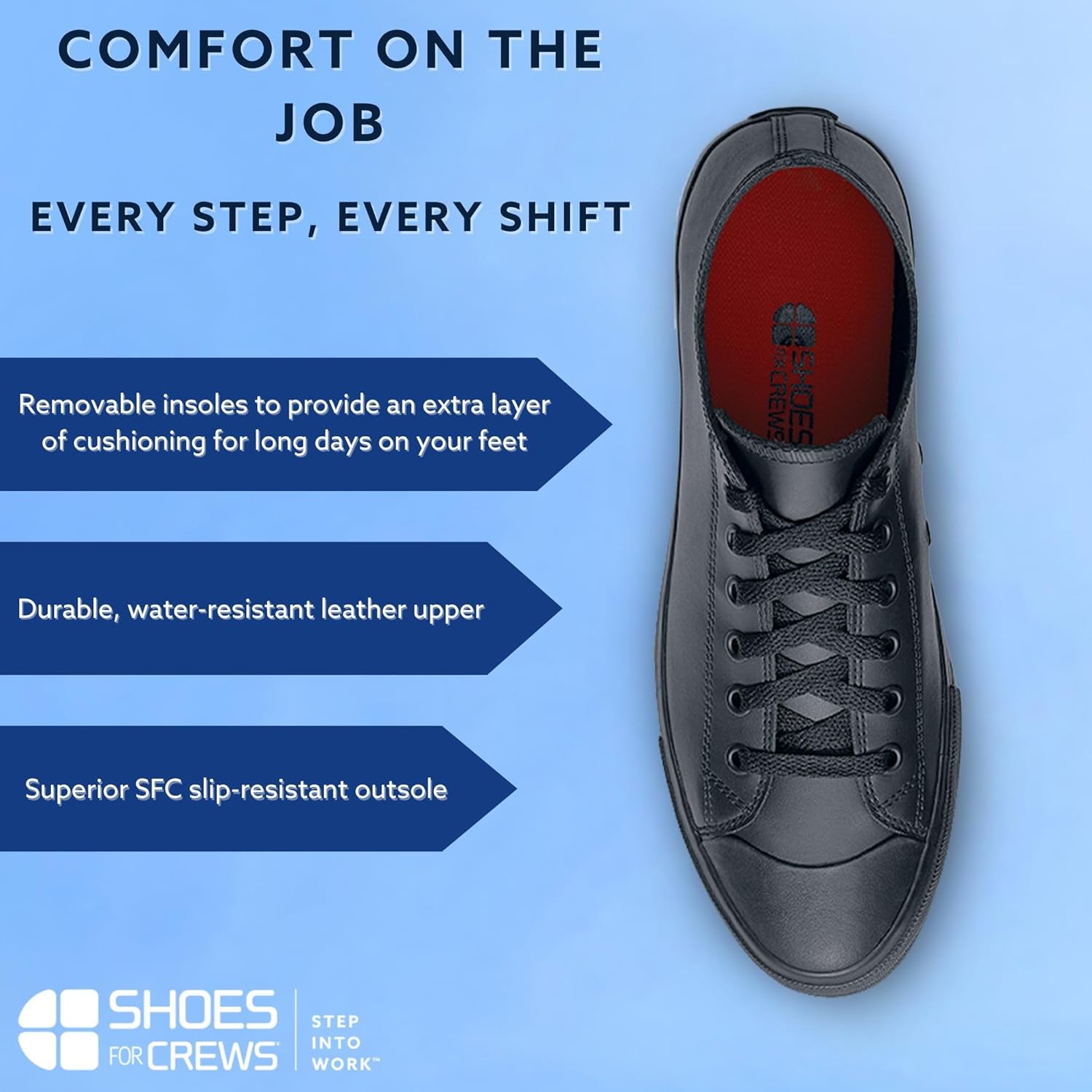 Мужские кроссовки Shoes for Crews из холста, черный — фото 2