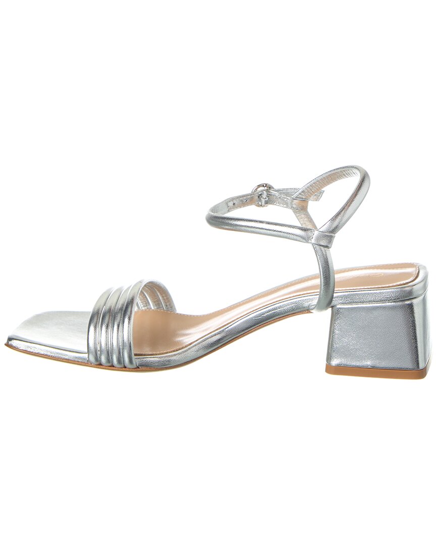 Gianvito Rossi Lena 45 Leather Sandal, серый — фото 2