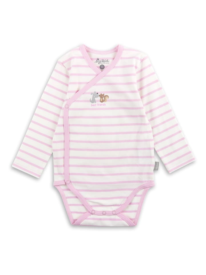 

Sigikid Боди с запахом, с длинными рукавами, классическое детское, белое