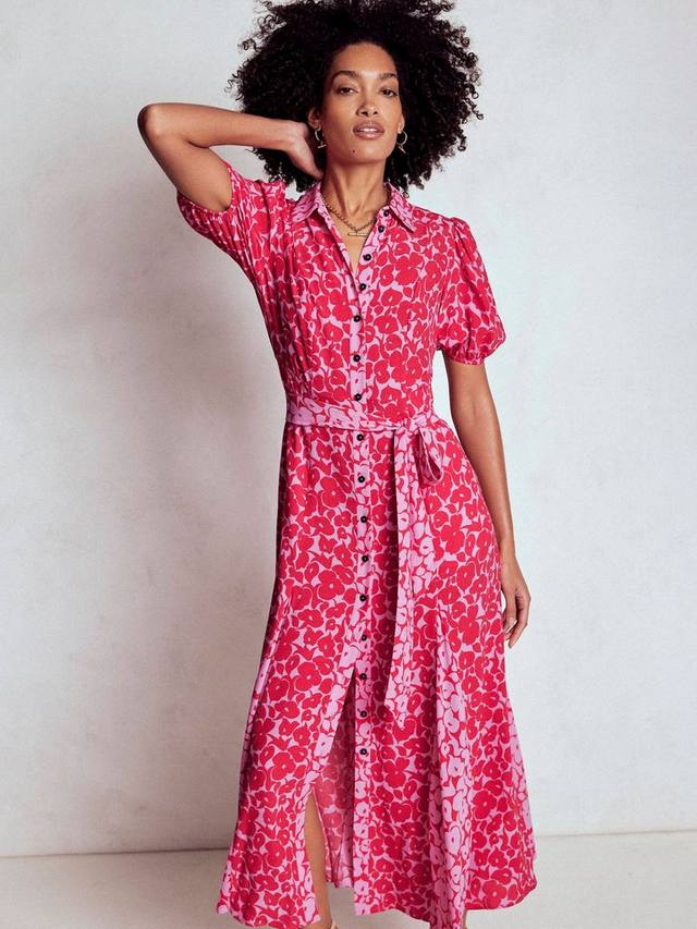 

Alegra платье-рубашка с цветочным принтом Boden, Red/Multi