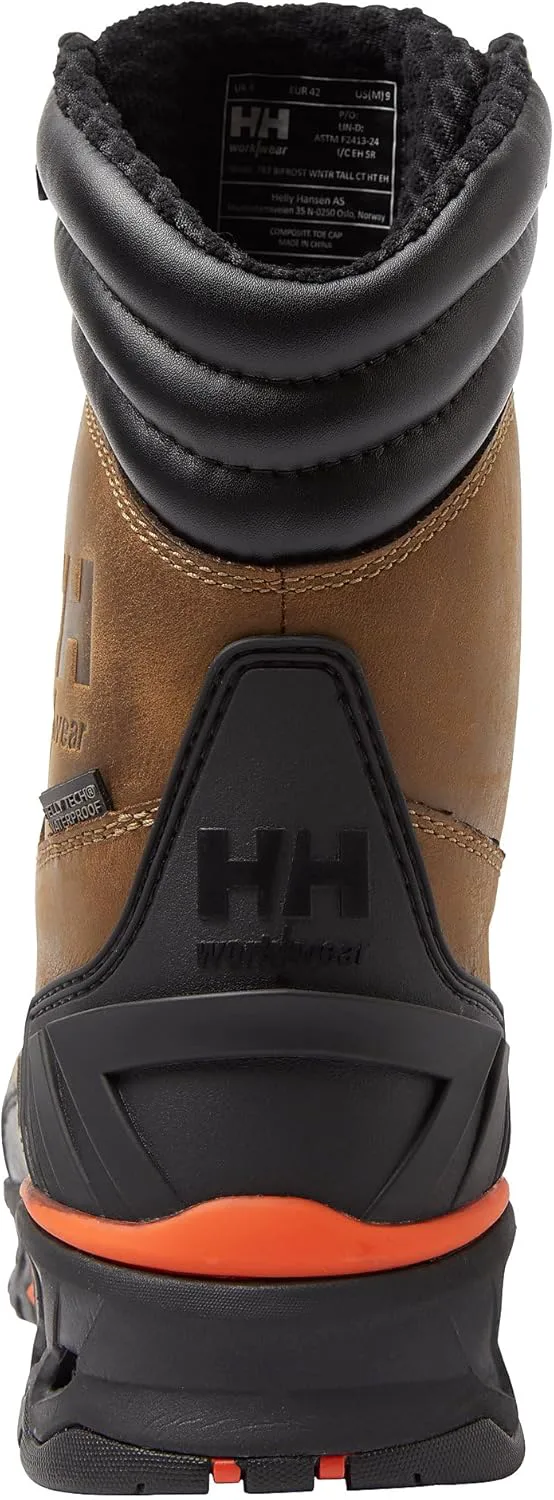 Рабочие ботинки с композитным носком Helly-Hansen Bifrost для мужчин - водонепроницаемые рабочие ботинки BOA - противоскользящая подошва - утепление 400 г Helly Hansen, темно-коричневый/оранжевый — фото 3