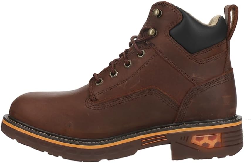 Мужские ботинки Justin Boots CR401 Resistor с водонепроницаемой шнуровкой, 15 см, коричневый — фото 3