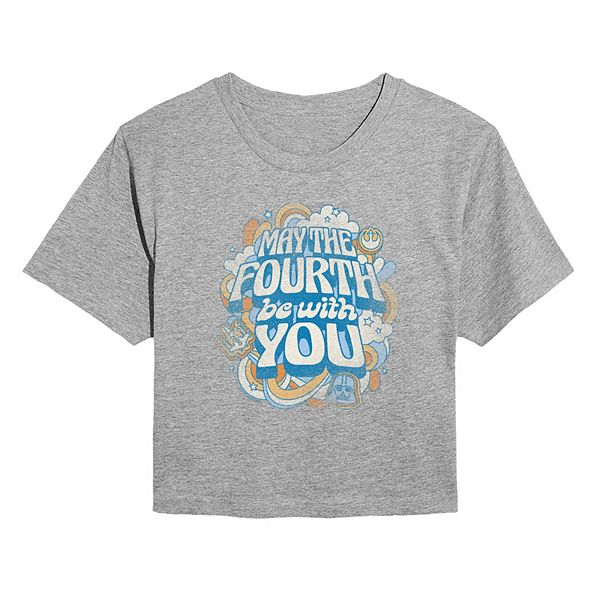 

Футболка Juniors' May the Fourth be with you Star Wars, Heather Gray