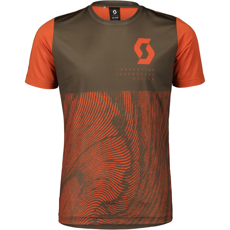 

Детская футболка Trail Vertic 10 Scott, цвет Braze Orange-Shadow Brown