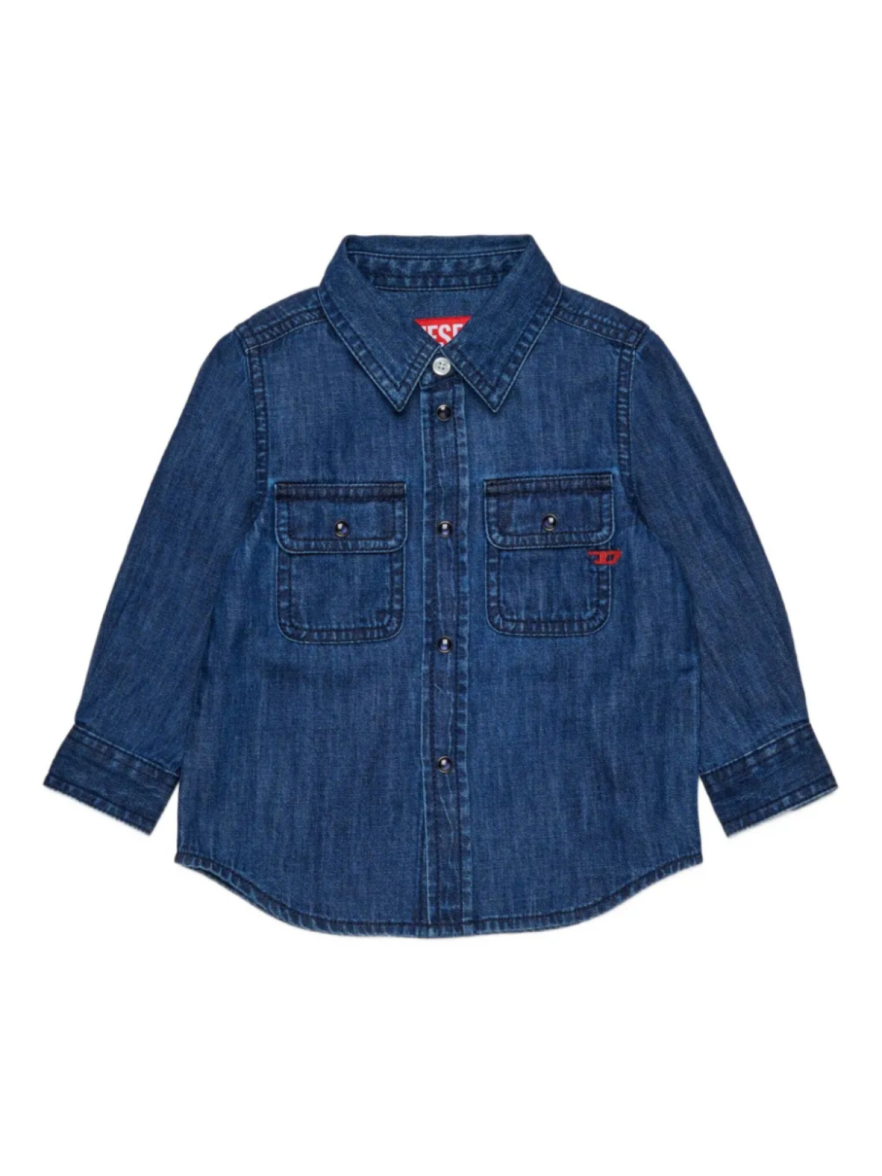 

Diesel Kids джинсовая рубашка Cartob, синий