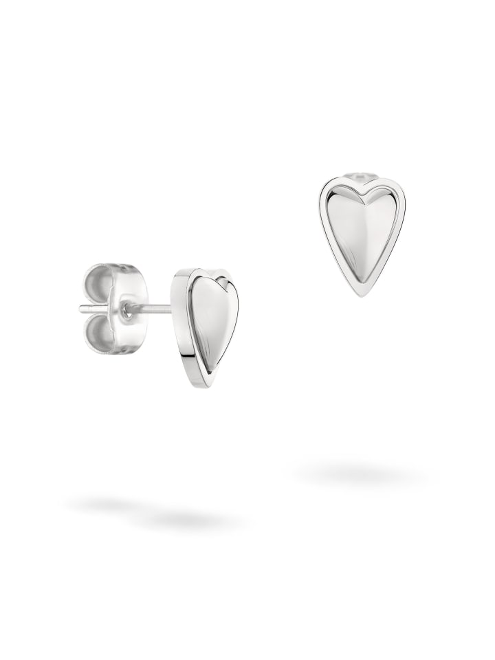 

LIEBESKIND BERLIN Серьги в форме металлического сердца, серебряные