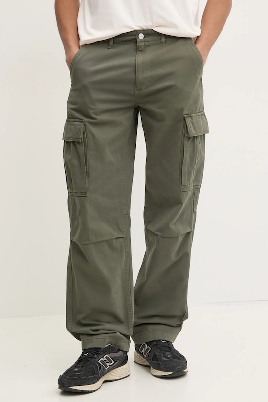 

Хлопковые брюки Tommy Jeans, зеленый