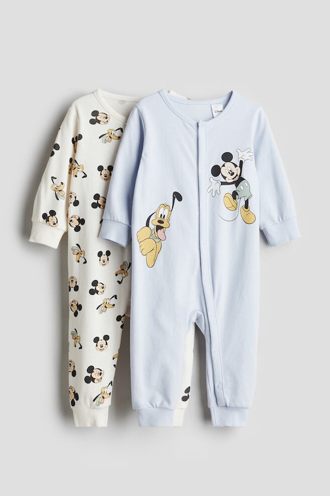 

2 пачки пижам с принтами H&M, голубой