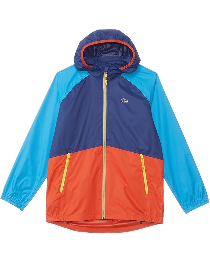 

Куртка L.L.Bean Wind and Rain Jacket, цвет Dark Royal Blue/Bright Orange
