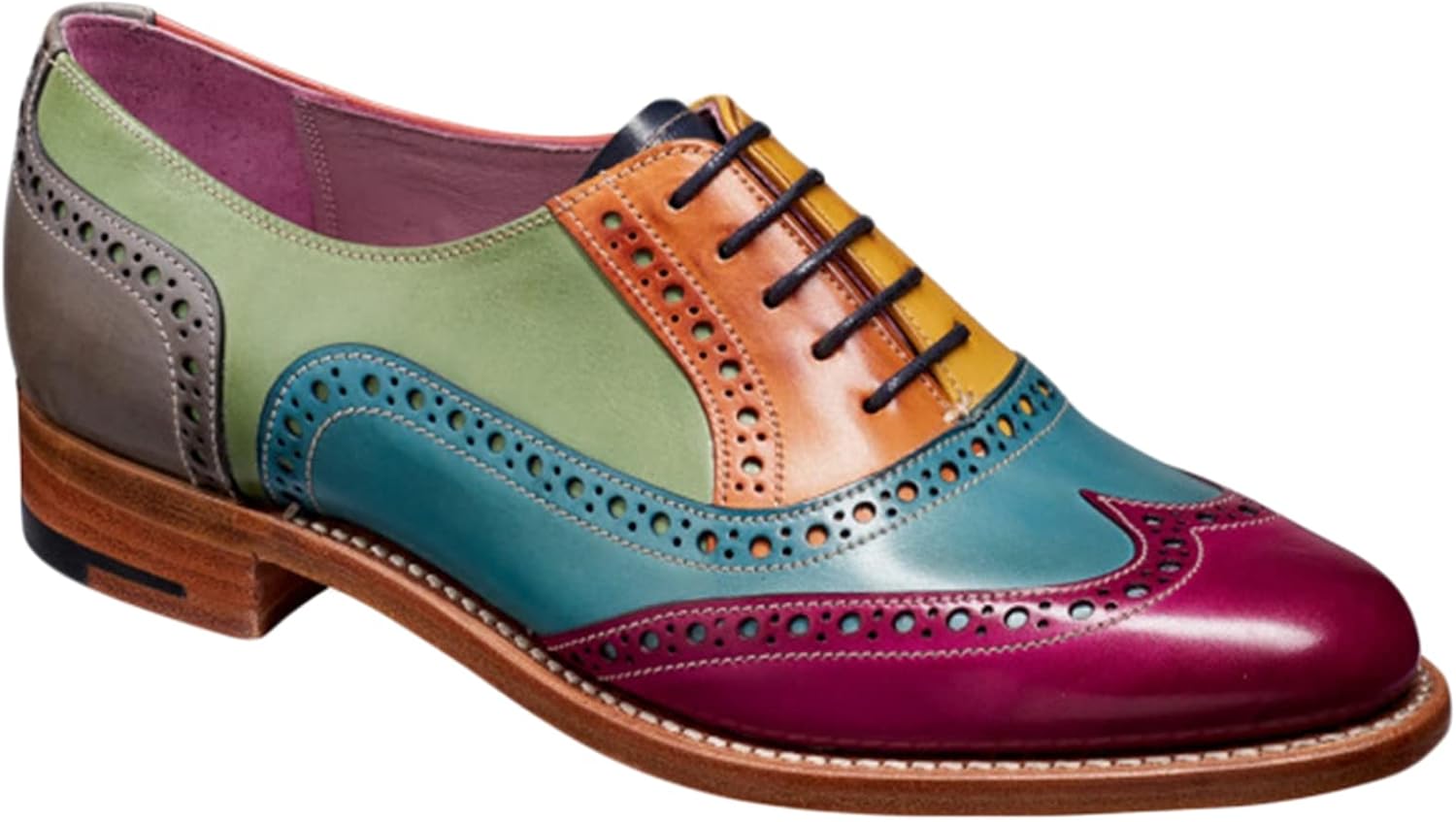 

Мужские туфли WKNBEU, кожаные броги, дерби, оксфорды на шнуровке, стильные свадебные и офисные туфли для бизнеса, коричневые - US8/UK7/EU40