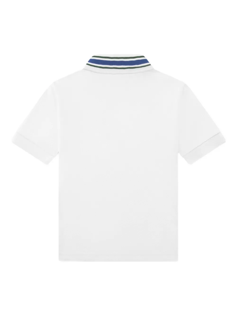 Поло с полосатым воротником Lacoste Kids, белый — фото 2