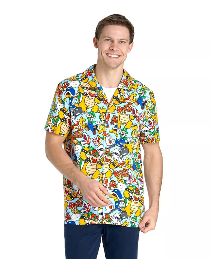 

Мужская гавайская рубашка с коротким рукавом - Sonic Retro OppoSuits, синий