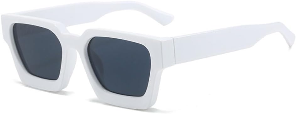 

LVTFCO Модные солнцезащитные очки конфетных цветов для женщин, винтажные градиентные оттенки, защита от УФ-излучения UV400, мужские солнцезащитные очки в стиле панк, White Gray